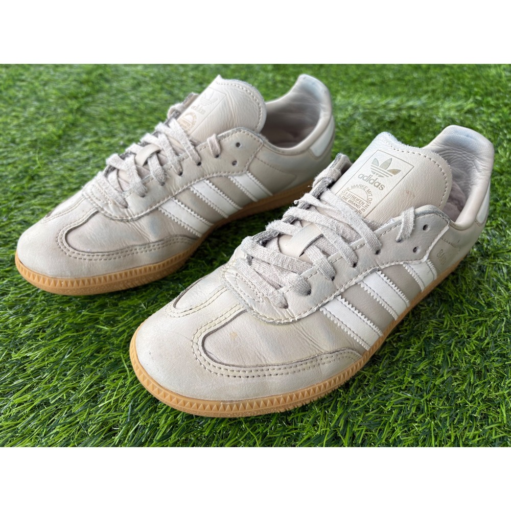 Adidas Samba OG Beige Leather Gum Sole Sneakers JQ2853 Womens 6.5 Kids 5